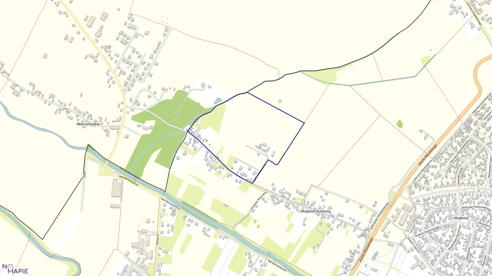 Mapa obrębu 139 Majków w mieście Kalisz