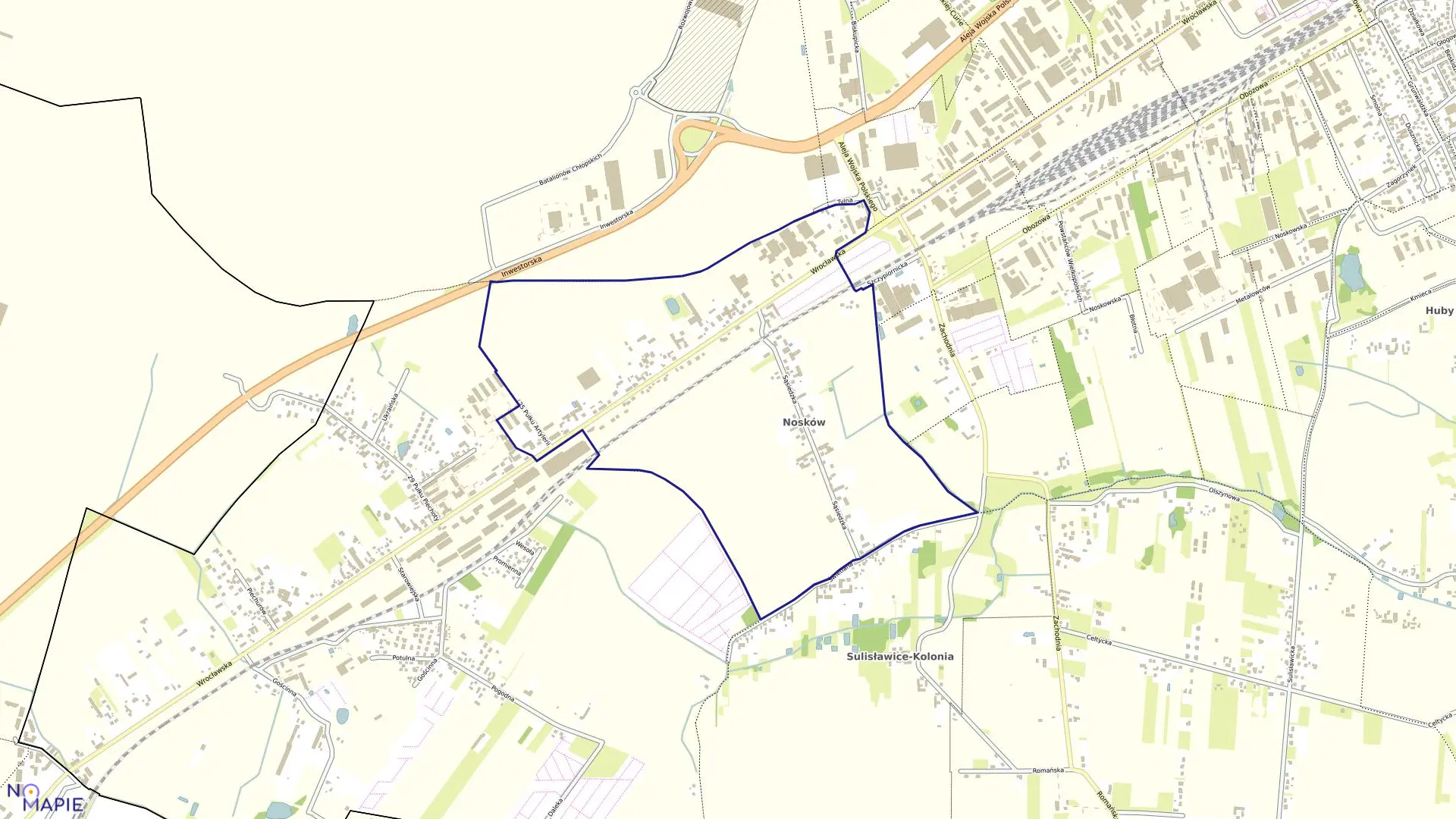 Mapa obrębu 146 Nosków w mieście Kalisz